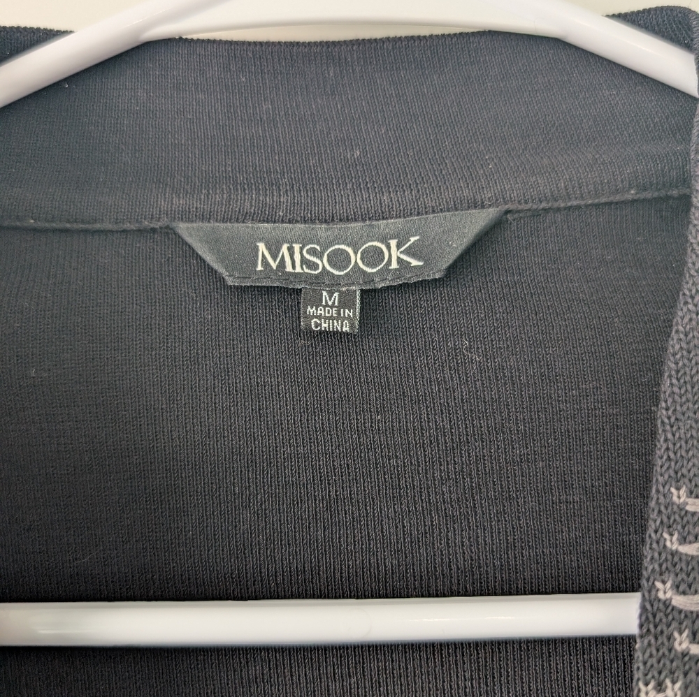 Misook, Women's Size Medium, Black, 3/4 Sleeve‎ Plaid Cardigan, Retro - Picture 2 of 12